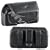 PREMIUM BLACK HORIZONTAL LEATHER POUCH SIDE HORIZONTAL CASE (With Belt Clip) for PALM TREO 600, 650, 680, 700, 700WX, 750, 755P, CENTRO / HTC 6800 MOGUL XV6700, WING, P4350, 8525 TYTN HERMES, MDA 8100 8125, 8925 TILT