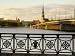 Church of St. Peter and the Old Town at Dusk from Across the River Daugava, Baltic States, Europe Art Photographic Poster Print by Gary Cook, 12x9