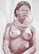 Tribal Face Painting(pen & Ink on Ivory Sheet)