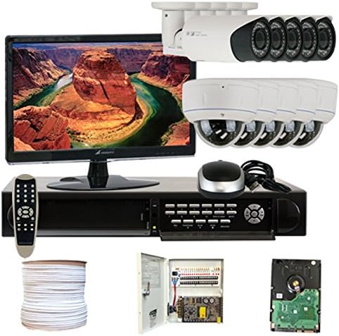 16 Channel H.264 960H & D1 Realtime DVR with 0 x 1/3" SONY CMOS Camera, 1000 TV lines, 2.8~12mm Manual Varifocal Lens. One is 42PCS Infrared LED, 114 feet IR Distance and one is 30PCS Infrared LED, 65 feet IR Distance. Free LED Monitor. HDMI & VGA. 960×480 & 30FPS recording. iPhone, Android Viewing