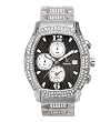 Bulova #96B000 Men's Iced Out Crystal Accented Chronograph Watch