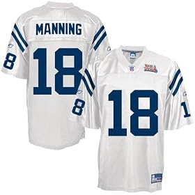 Reebok NFL Equipment Indianapolis Colts #18 Peyton Manning White Super Bowl XLI Replica Football...