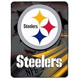 Pittsburgh Steelers NFL Royal Plush Raschel Blanket (Big Burst Series) (60x80)