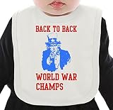 Back To Back World War Champs Funny Slogan ネクタイを有する有機ビブ Medium