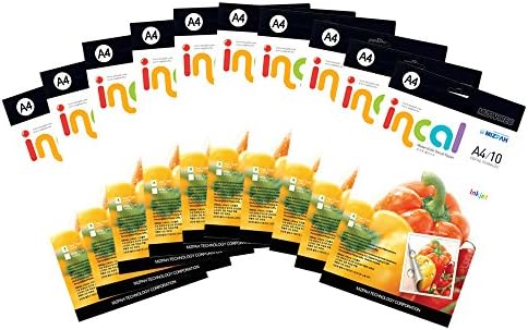 10 Incal/ Waterslide decal paper for inkjet Clear pack 8.5X11in ★Made in Korea (100sheets in 10packs)