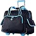 Olympia U.S.A. Deluxe Lightweight Rolling Overnighter Case Overnight Laptop Bag Weekender Travel Carry-On Suitcase Luggage with Wheels and Adjustable Push-Down Handle