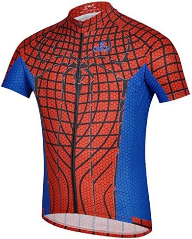 Spiderman Bike Clothing Breathable 3D Gel Padded Shorts Cycling Suit+Headband Caps+Arm Warmer Men Bicycle Jersey Uniform XL