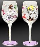 Bottom's Up 15-Ounce Bridesmaid Handpainted Wine Glass