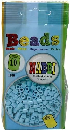 Fuse Beads, 5x5 mm, turquoise, medium, 1100 pc by Nabbi