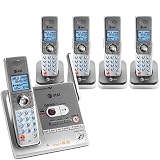 AT&T SL82558 DECT 6.0 Expandable Cordless Phone with Digital Answering System - 1 Base, 4 chargers, 5 Handsets
