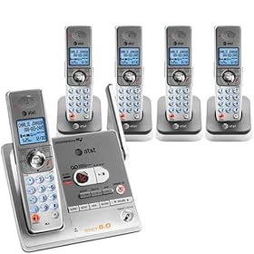 AT&T SL82558 DECT 6.0 Expandable Cordless Phone with Digital Answering System - 1 Base, 4... by AT&T