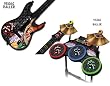 Protective skins for Guitar Hero 4 "World Tour" Guitar and Drum Set - fits Xbox 360, PS3, PS2 - VEGASBALLER BLACK