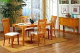 Review AtHomeMart  / 5pc Maple Finish Dining Table & Chair Set