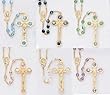 21" Gold Plated Rosary with 7mm Colored Beads and Crucifix - MADE IN ITALY
