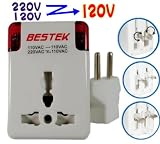 BESTEK All In One Travel Voltage Converter 220 Volt to 110Volt for Europe Asia Travel 300 Watt with USB Charging Adapter 301A-10