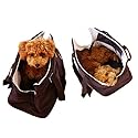 How's Your Dog Corduroy Featherlite Pet Carrier Dog Tote - Chocolate /14"L x 9"W x 11"H