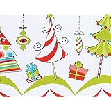 Trendy WHIMSICAL TREES & ORNAMENTS Christmas Holiday Gift Wrap Paper - 16 Foot Roll