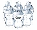 Tommee Tippee Closer to Nature 260 ml Easivent BPA-free Feeding Bottles (Pack of 6)
