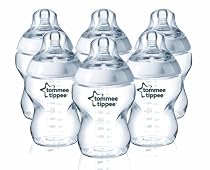Tommee Tippee Closer to Nature 260 ml Easivent BPA-free Feeding Bottles (Pack of 6)