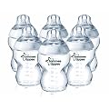 Tommee Tippee Closer to Nature 260 ml Easivent BPA-free Feeding Bottles (Pack of 6)
