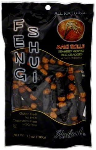 Roland Feng Shui Seaweed Wrapped Crackers 3.5 oz - Pack of 12