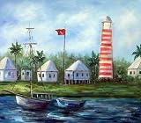 20X24 inch Seascape Art Oil Painting Villas by the Sea
