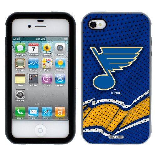 NHL St Louis Blues - Home Jersey design on AT&T, Verizon, and Sprint iPhone 4 / 4S Guardian Case by Coveroo