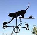 Wetterfahne "Katze" schwarz