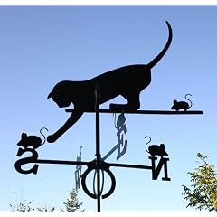 Wetterfahne "Katze" schwarz