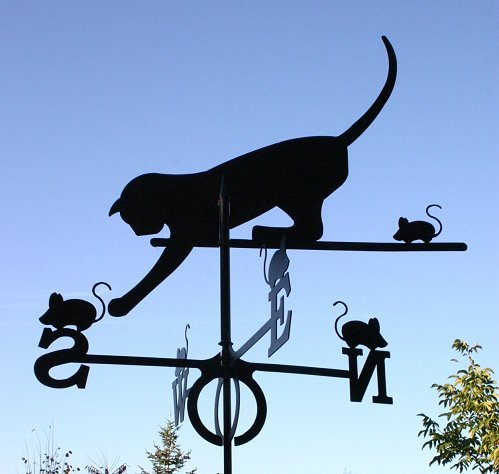 Wetterhahn Wetterfahne Katze groß