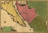 1720 LARGE MAP MISTAKE SHOWS CALIFORNIA AS ISLAND