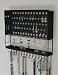 Angelynn's Contemporary Styled Accessory Angel ~ Hanging Wall Mount Multi-Purpose Pierced Earring Holder & Jewelry Organizer Storage Rack ~ Metal Jewelry Display Stand (AAM-Black)