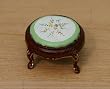 Dollhouse Miniature Handpainted Walnut Footstool