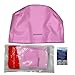 Poqswim Swim Cap with PU Coat Swim Cap (Pink)