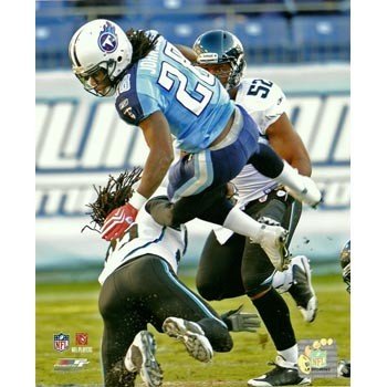 Chris Johnson Tennessee Titans In Air 8x10 Photo