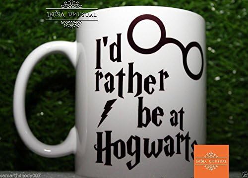 INDIA UNUSUAL Harry Potter Funny Mug I'D Rather Be At Hogwarts Wizard Coffee Mug (1X)