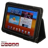 Snugg Samsung Galaxy Tablet 8.9 Leather Case Cover and Flip Stand with Elastic Hand Strap and Premium Nubuck Fibre Interior (Black) - 8.9 inch version only - From the Creators of the Number 1 Best Selling iPad 2 case