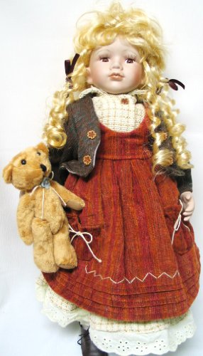 K&uuml;nstlerpuppe - Porzellanpuppe - Sammlerpuppe ca. 55 cm \"ANNY\" mit Echtheitsze Preisvergleich