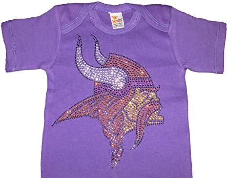 FanGarb Baby Minnesota Vikings Short Sleeve Crystal Bodysuit-3-6 months