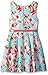 Beautees Girls' Mint Floral Skaters Dress