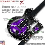 Barbwire Heart Purple WraptorSkinz Skin fits XBOX 360 & PS3 Guitar Hero III Les Paul Controller (GUI