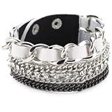 Leslie Danzis 1.25 Wide White Faux Leather Adj