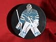 Thomas Greiss Autographed San Jose Sharks Photo Hockey Puck, Proof Photo of Thomas Signing for Us.