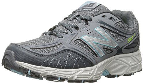 New Balance Women's WT510V3 Trail Shoe, Grey/Freshwater, 7 B US