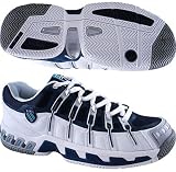K-Swiss Men's Stabilor SLS Mesh Tennis Shoe (White / Navy / Blue Splash), Available in Various Sizes