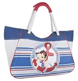 Betty Boop large beach bag sailor girl pinup red glitter anchor nautical stripes