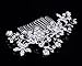 Bridal Wedding Flower Crystal Rhinestone Hair Clip Comb Pin Diamante Silver with Gift Bag