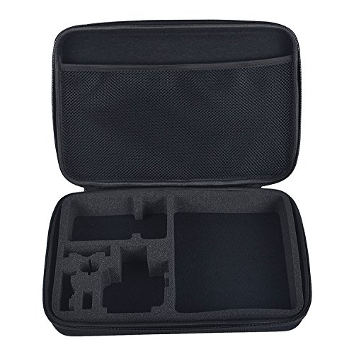 Bestface 13"x 9"x 2.4" Portable Shockproof Large Carry Bag Storage Case with Protector Pouch for Gopro Hero 1 / 2 / 3 / 3+ Camera and Accessories - Black
