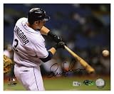 Evan Longoria Tampa Bay Rays - Hitting - Autographed 8x10 Photograph