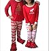 Christmas Kids Mom Dad Two Piece Striped Matching Family Pajama Set Sleepwear